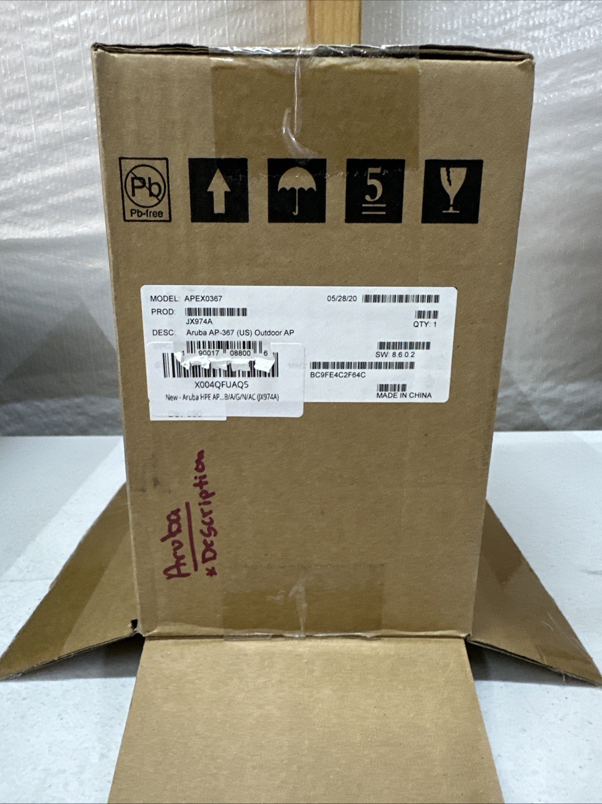 Aruba HPE AP367 (US) Wireless Access Point 802.11 B/A/G/N/AC (JX974A)