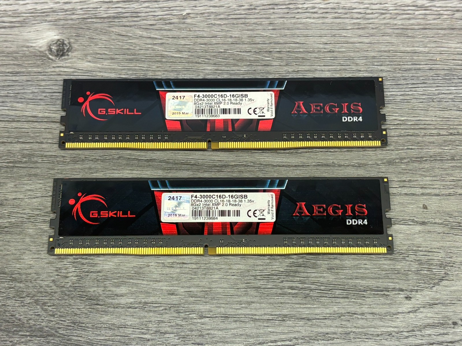 G.Skill Aegis 16GB (2x8GB) RAM DDR4 3000MHz F4-3000C16D-16GISB