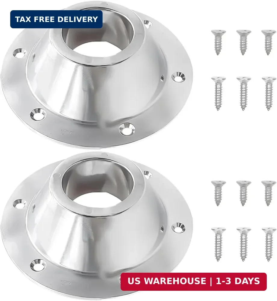2PCS RV Table Base Mount, Aluminum Camper Pedestal Table Base Flange Leg Mount F