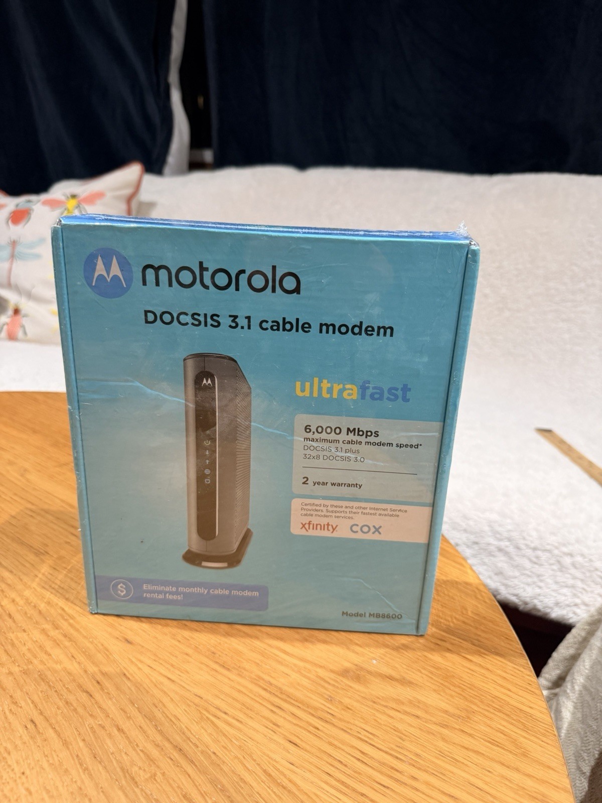 Motorola MB600 DOCSIS 3.1 Cable Modem Ultra Fast Black