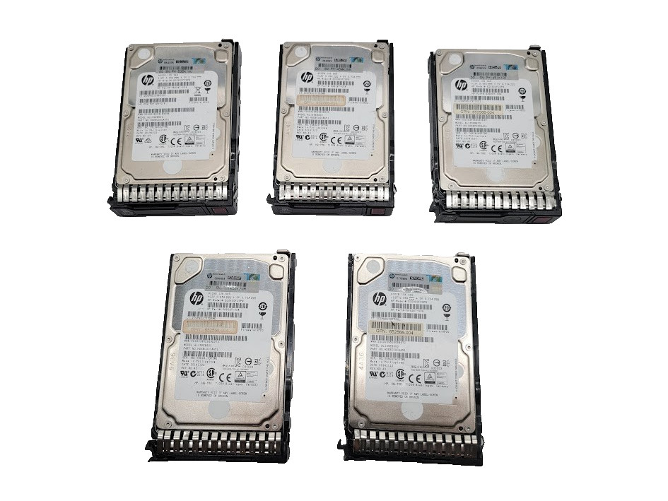 Lot of 5 HP 900GB 10K 6Gb 2.5" SAS AL13SEB900 HP EG0900FCSPN