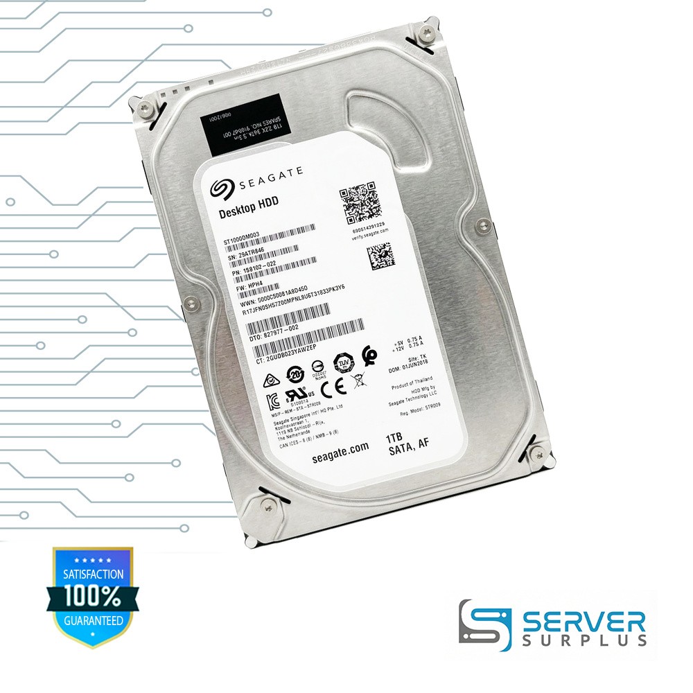 Seagate Desktop HDD 1TB SATA 3.5 in Enterprise HDD | ST1000DM003 | 1SB102-022