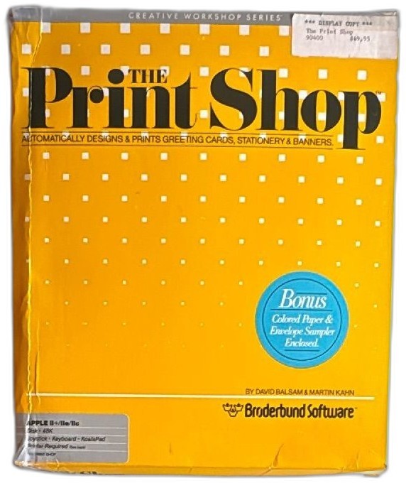 The Print Shop Apple II Plus IIe IIc 1984 Broderbund Boxed Complete Vintage