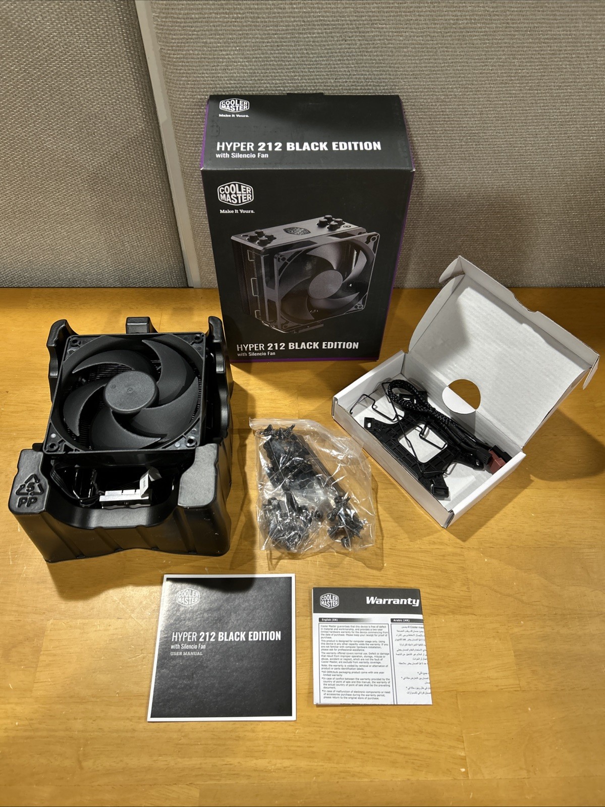 Cooler Master Hyper 212 Black Edition CPU Air Cooler New in Open Box