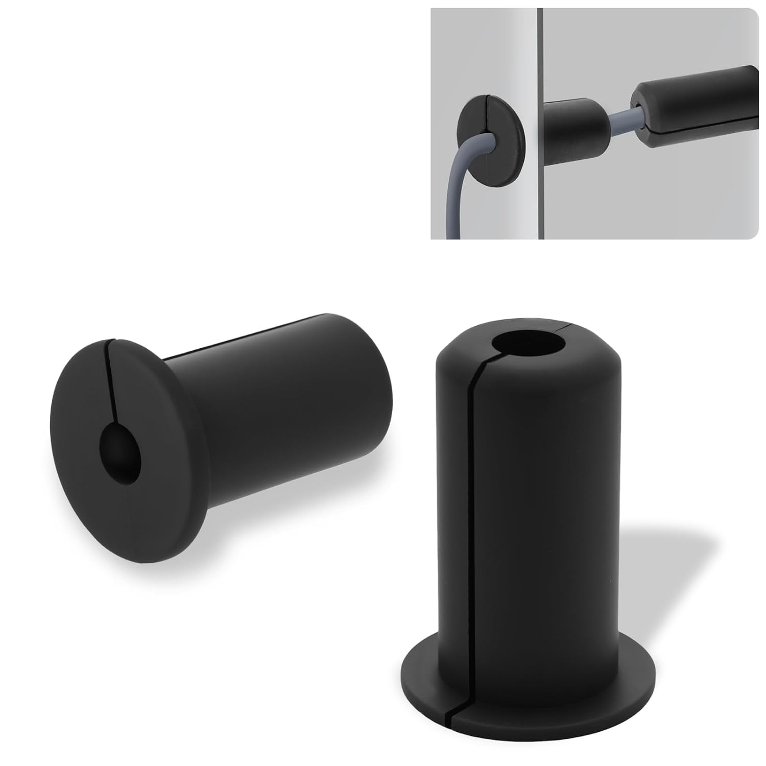 Silicone Wall Cable Grommet 2 PCS 3/4" for Cables Pass Through Grommet for