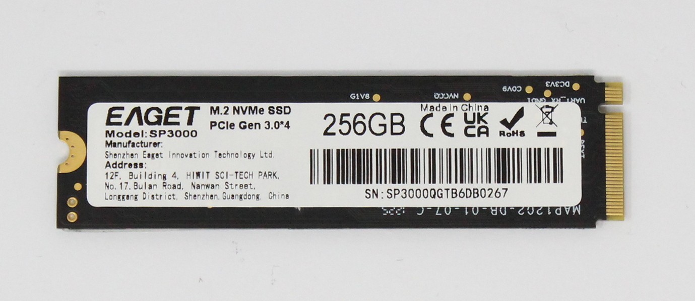 EAGET M.2 2280 NVMe PCIe 3.0 X4 3500MB/s 256GB SSD (#38377)