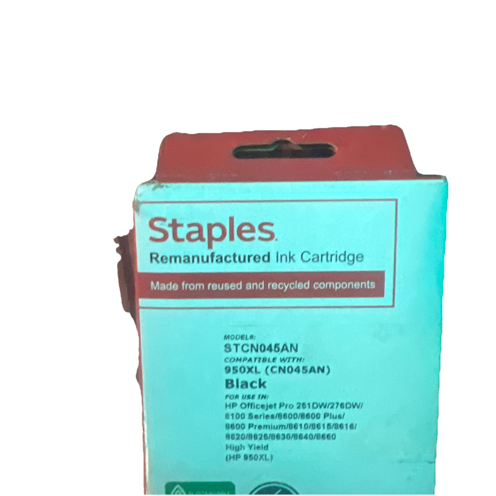 Staples Remanafactured Ink Cartridge Model # STCN045AN High Yield