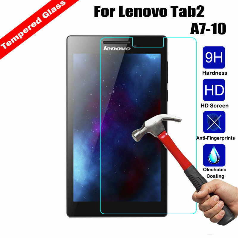 2Pcs Lenovo Tab 2 A7-30  A7-10F Tab 4 Genuine Tempered Glass Screen Protector
