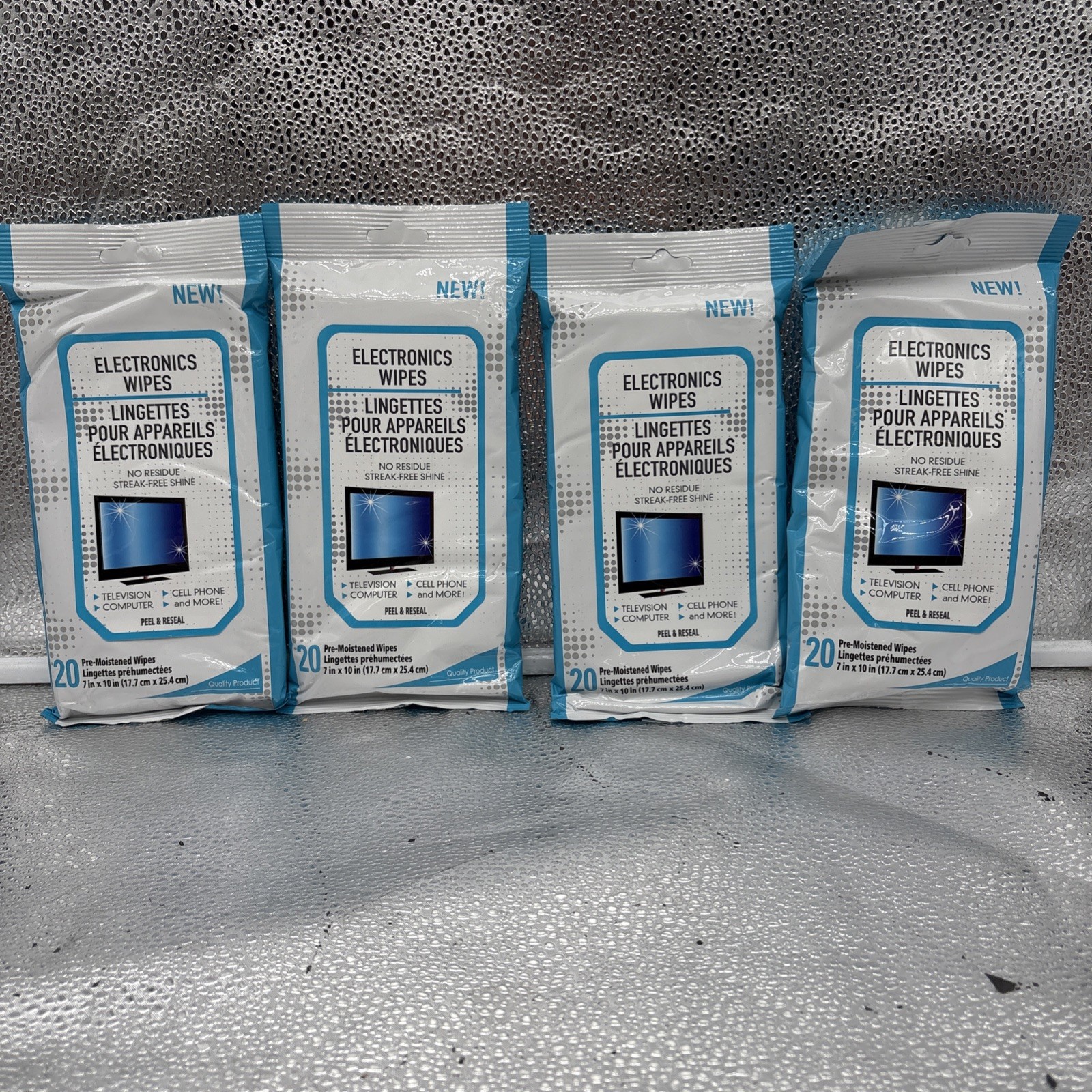Lot Of 4-Packs Of 20 Electronic Wipes for LCD monitors TVs Cell phones iPad