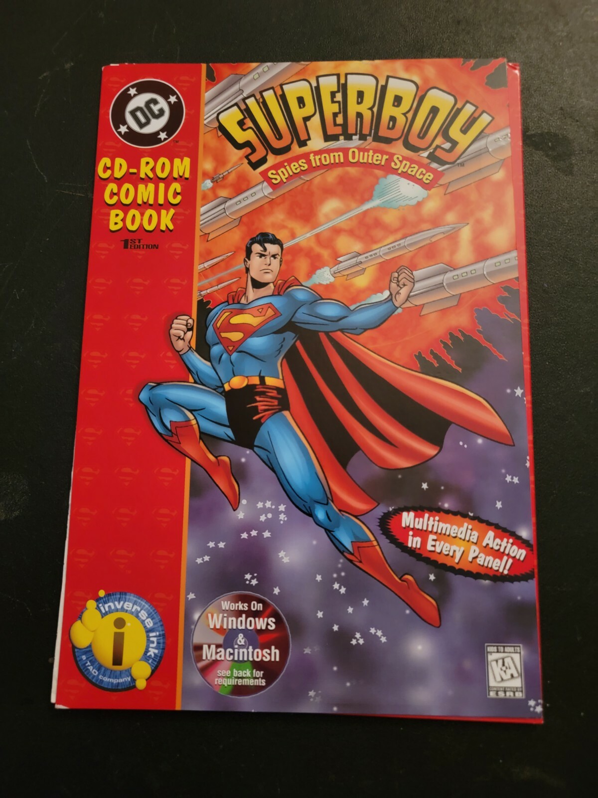 Superboy Spies From Outer Space PC MAC CD interactive hero comic book on CD-ROM