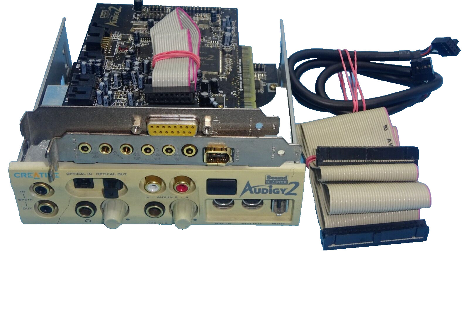 CREATIVE SB AUDIGY 2 SB0250 FRONT PANEL + AUDIGY 2 SB0240 PCI SOUND CARD #GK11305