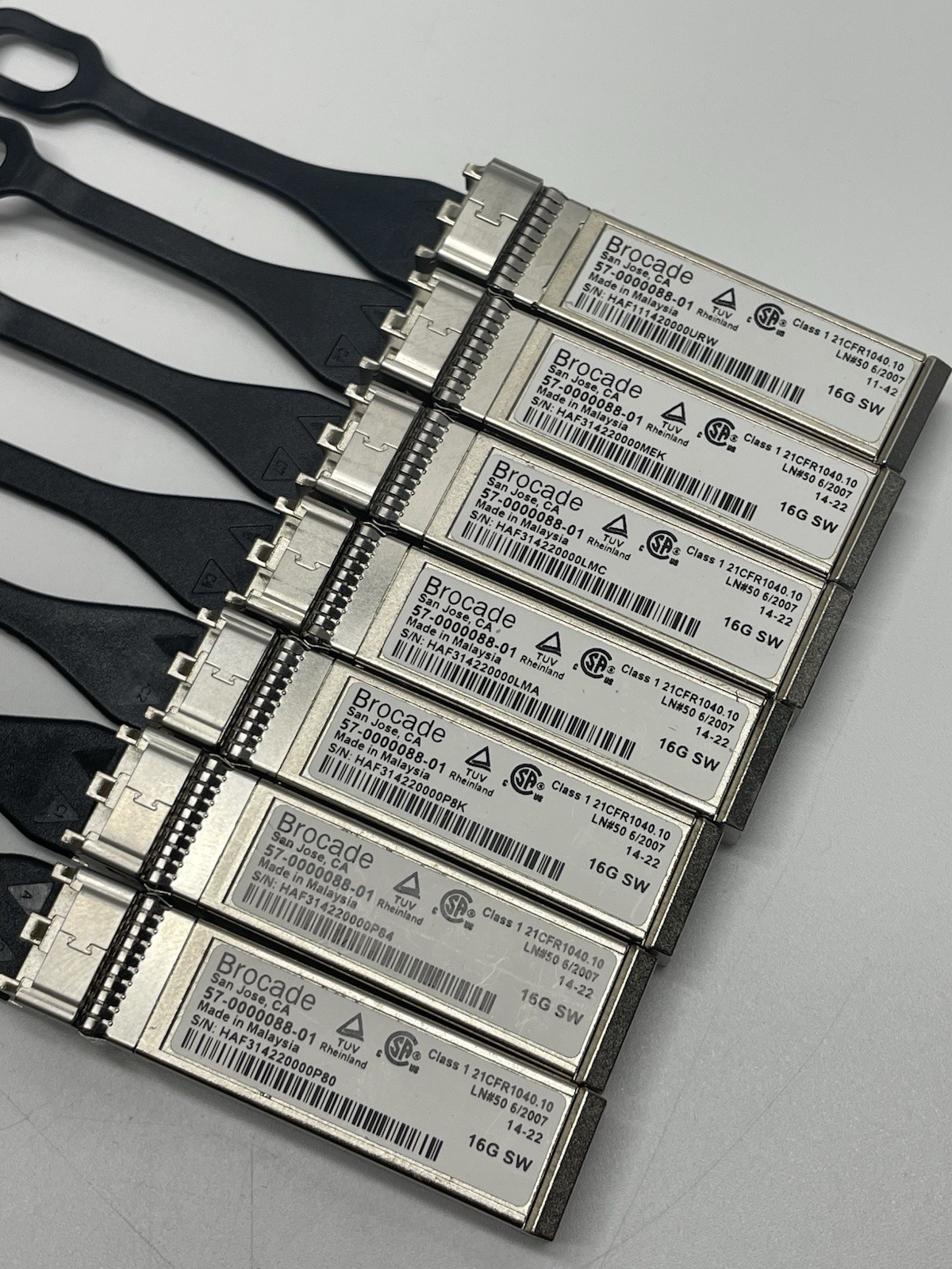 BROCADE XBR-000193 7-Pack 57-0000088-01 16GB SW 850nm SFP+ 8x XBR-000192