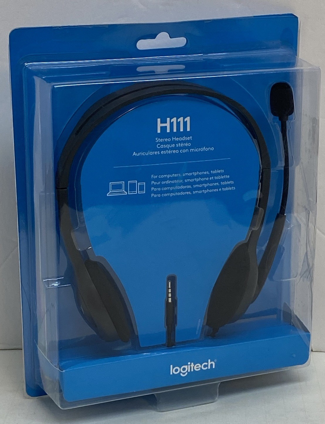Logitech H111 Stereo Headset With Microphone For Computers, Smartphones, Tablets