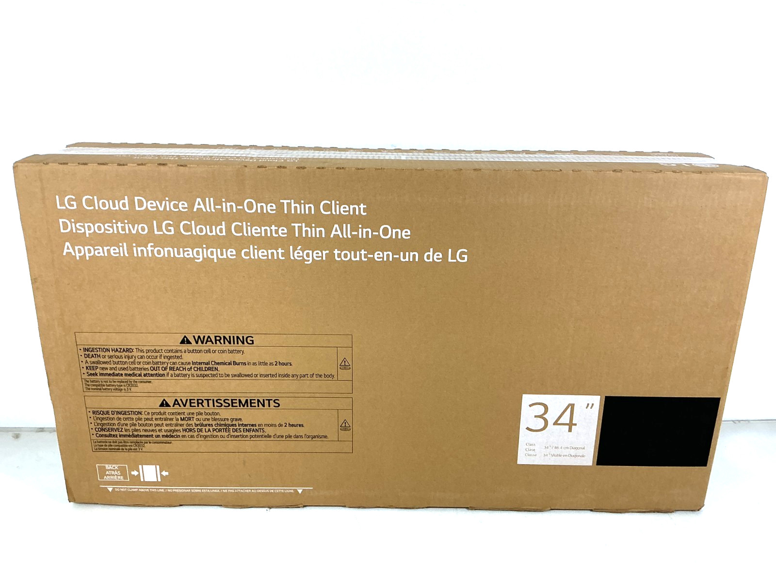 LG 34" UltraWide Curved AIO Thin Client N6005 8GB 16GB eMMC - 34CR651N-6P
