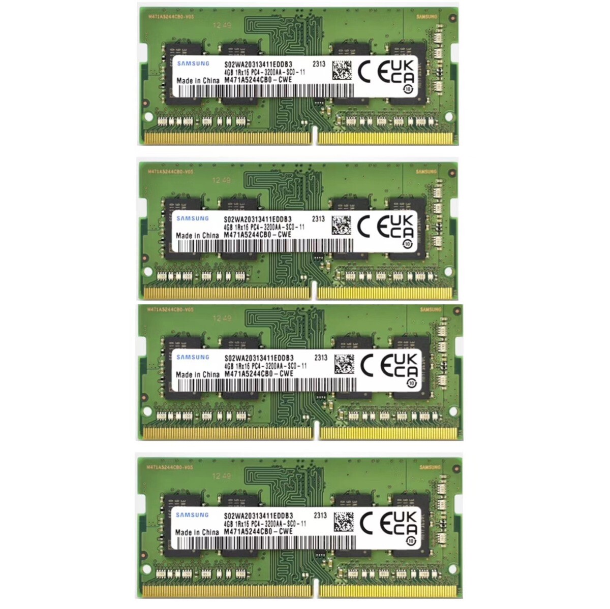 Samsung 16GB (4X 4GB ) DDR4 3200MHz PC4-25600 SODIMM Memory Ram M471A5244CB0-CWE