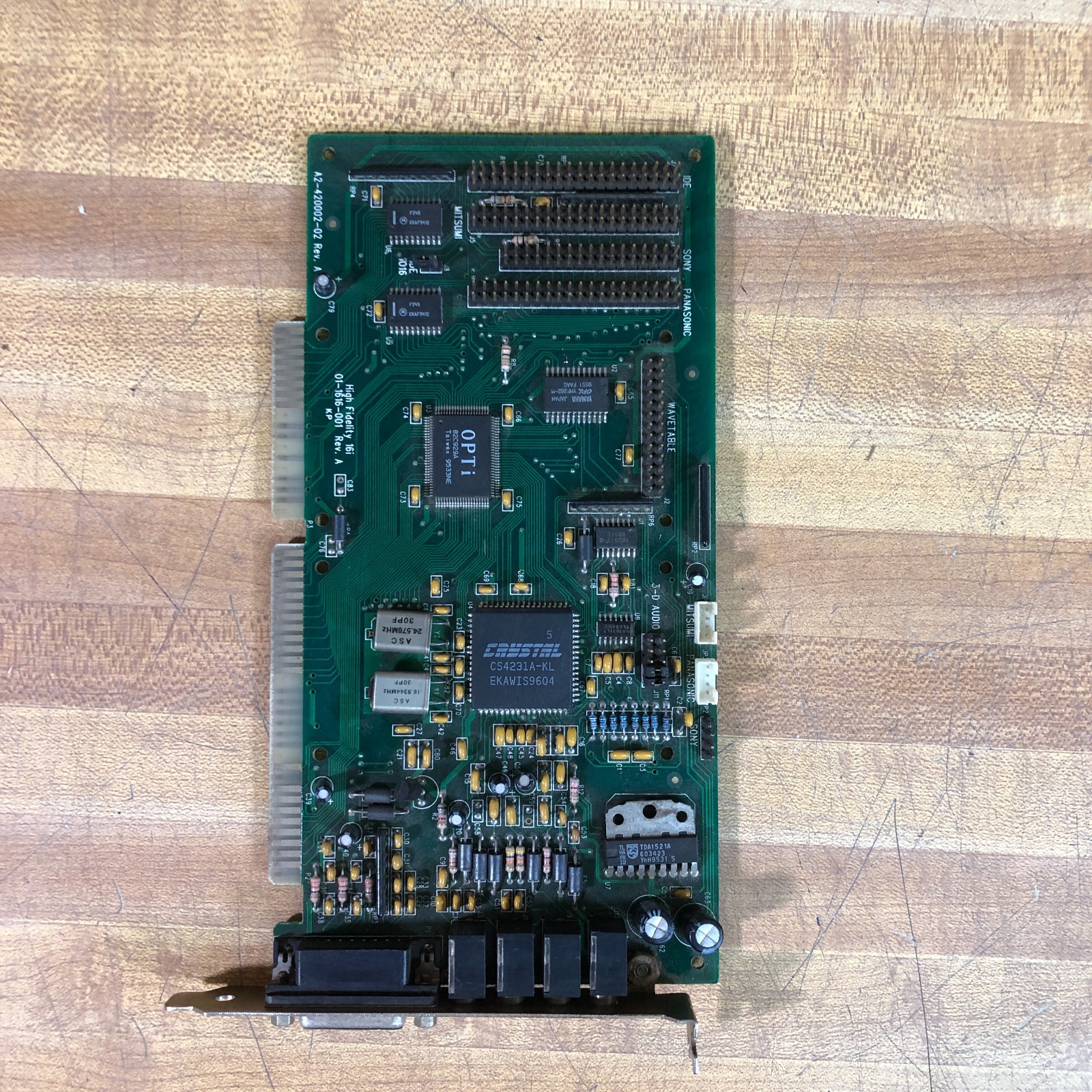 Vintage HI FI 16i 16‑Bit ISA Sound Card w/ Crystal Audio Chip – Retro Gaming
