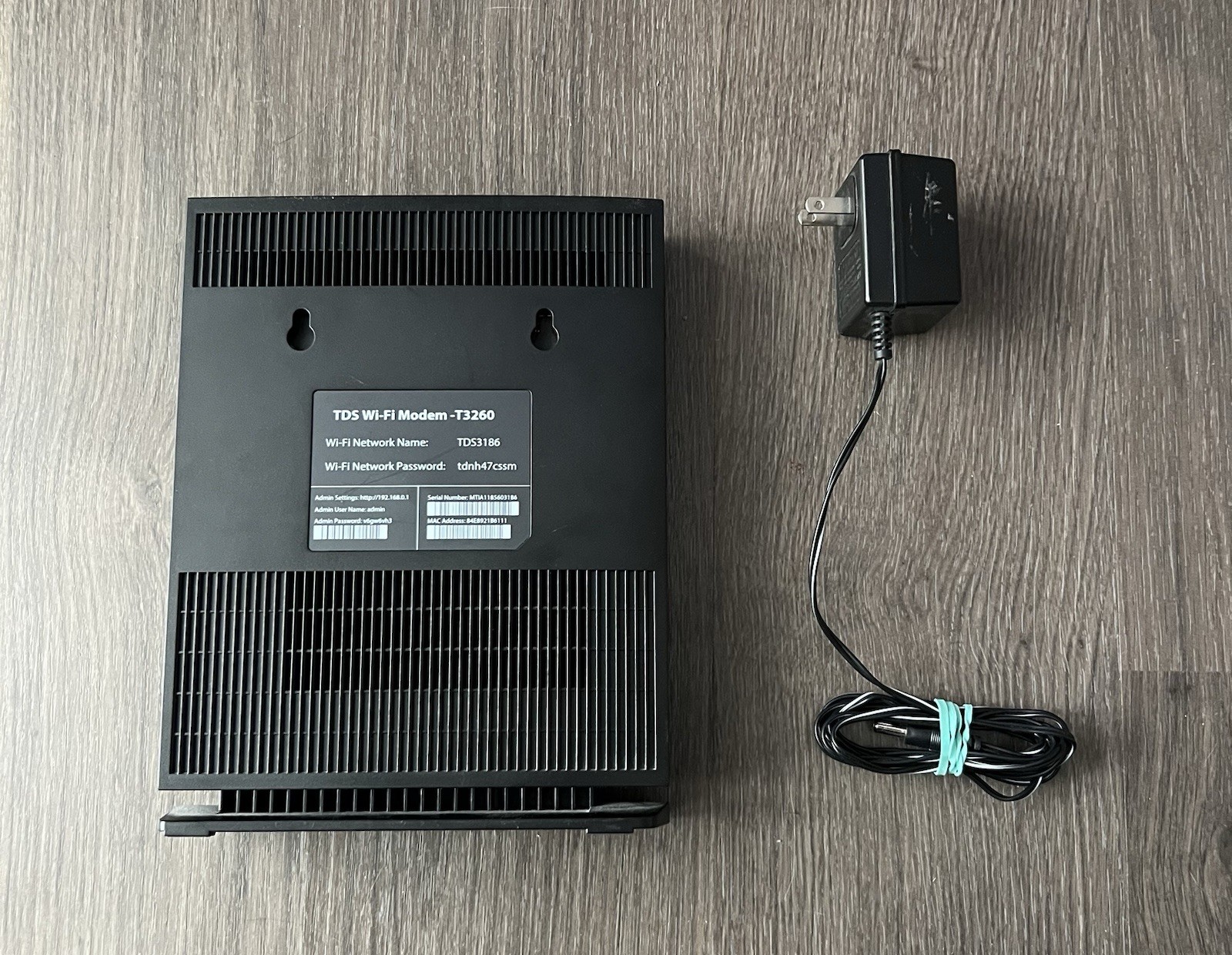 TDS ActionTec T3260 Bonded DSL VDSL2 Wireless Modem Router - Black