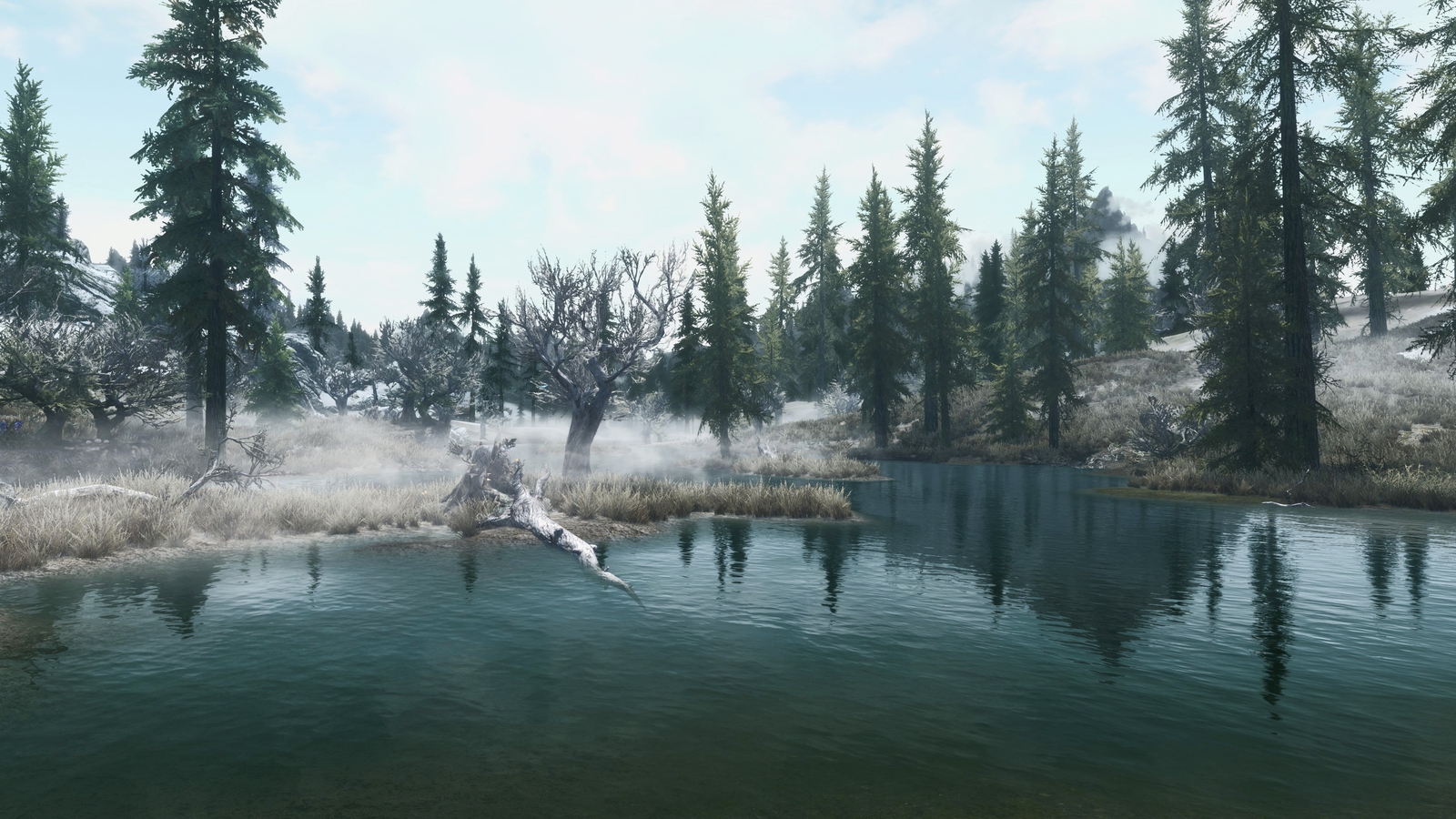 Landscape the elder scrolls v skyrim nature water rpg Custom Gaming Mat Desk