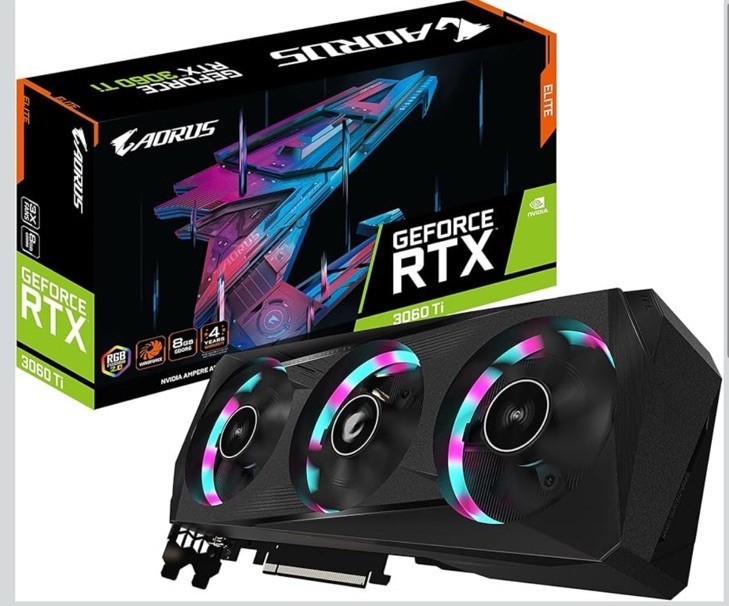 AORUS ELITE NVIDIA GeForce RTX 3060 Ti 8GB 256bit GDDR6 RGB Cooling Ray Tracing