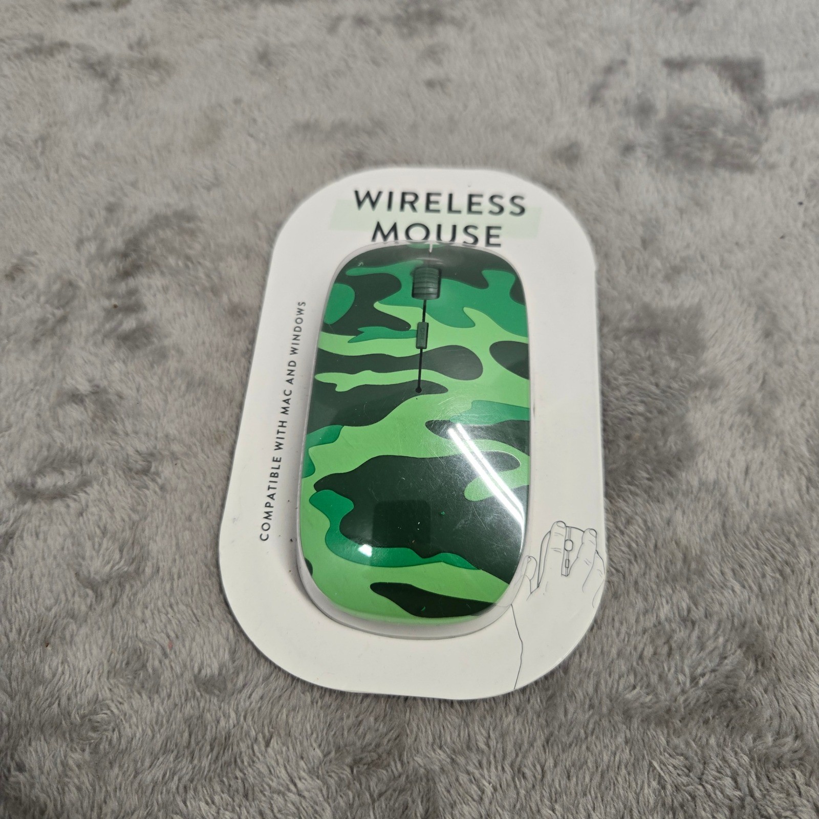 Vivitar Wireless Optical Mouse Green Camo SWM-TE41-CM Mac Windows Compatible