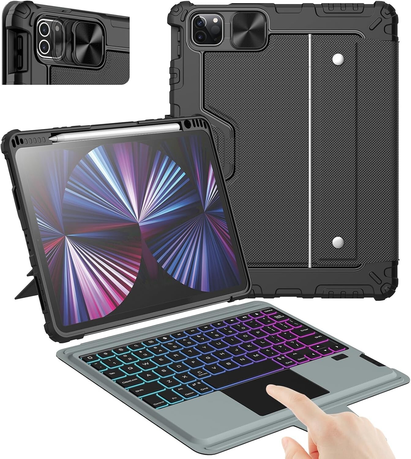 Wireless Magic Keyboard Case for Apple Ipad Air 10.9" / 11" M2 2024 Ipad Pro 11"