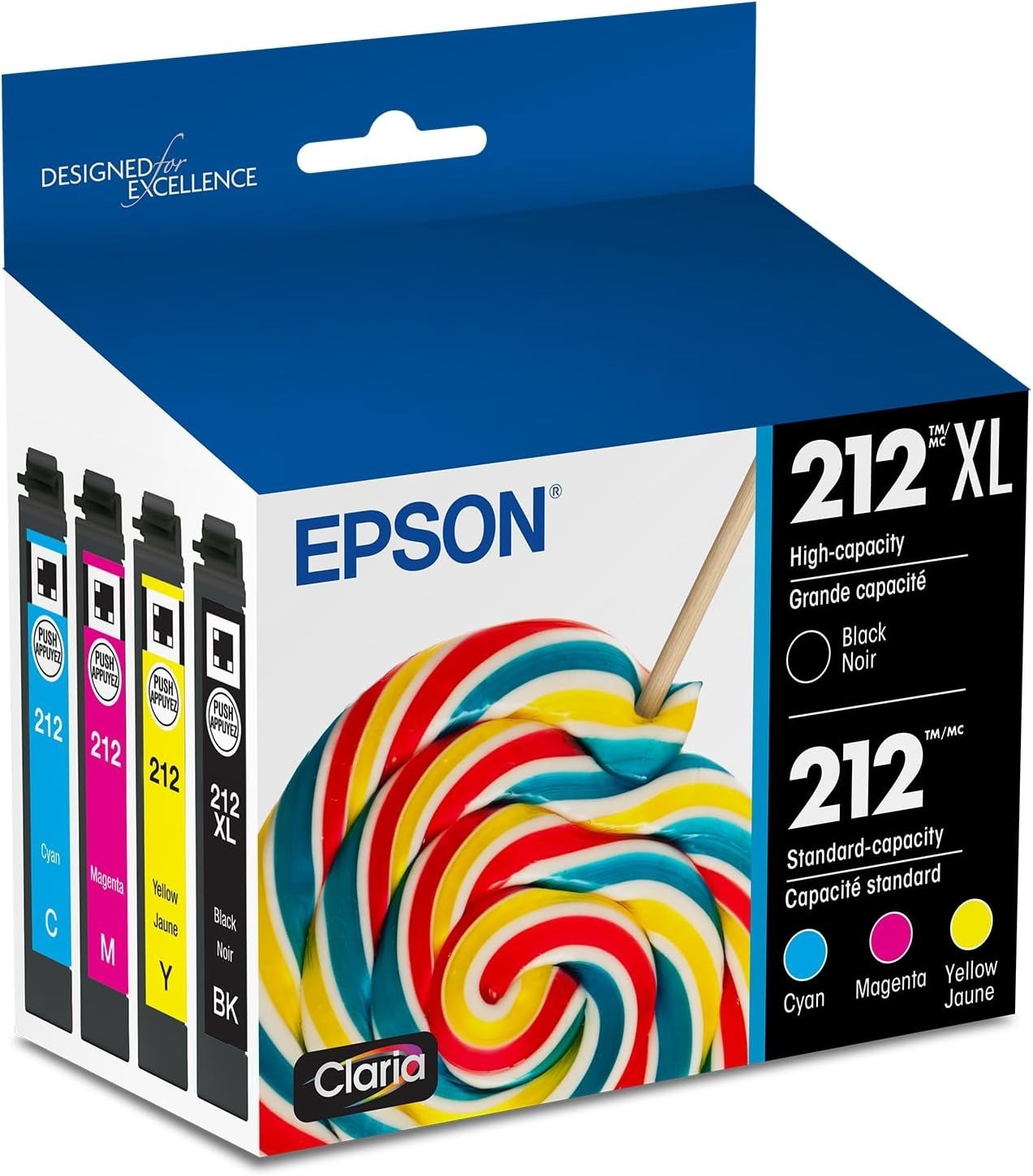 Epson 212XL T212XL-BCS Genuine CMYK 4-Pack High Yield XP-4100 
