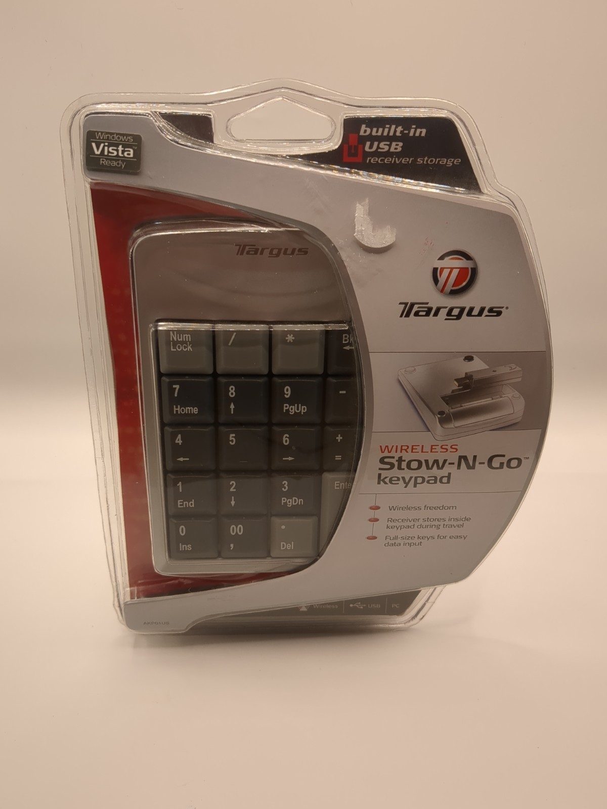 USB Number Pad Keyboard New Targus Wireless Stow-N-Go AKP01US Numeric  Sealed
