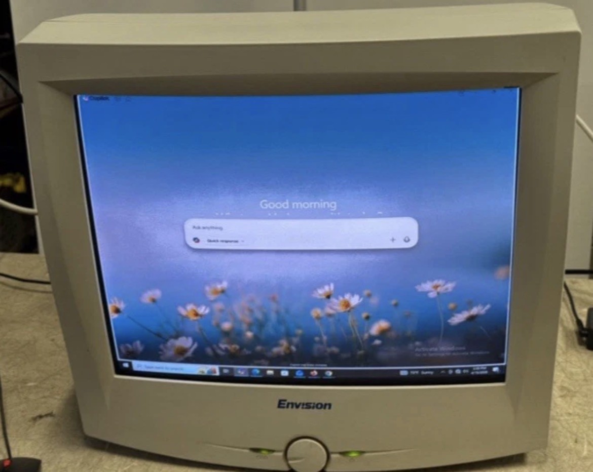 Envision EN-910 19” CRT Color Monitor Retro Gaming VGA – 1280 x 1024 TESTED