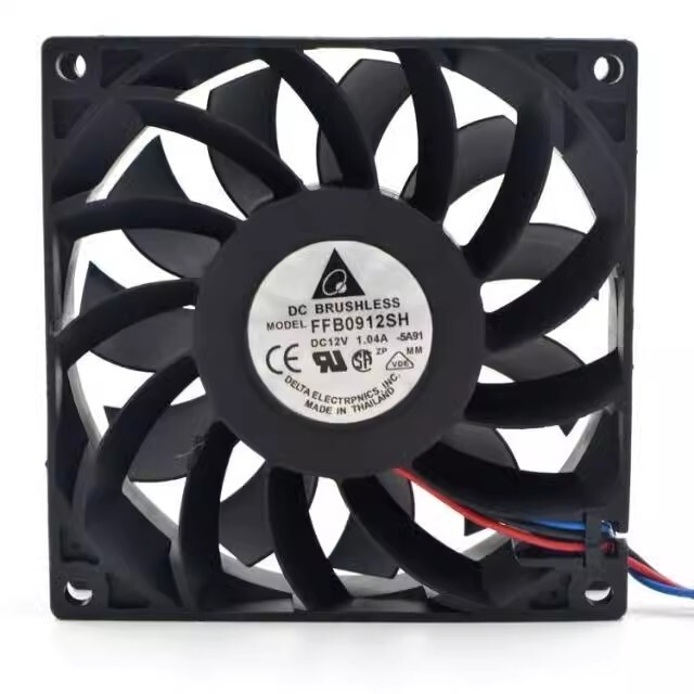 Delta FFB0912SH 9025 DC12V 1.04A 9CM 3-Wire Server Cooling Fan