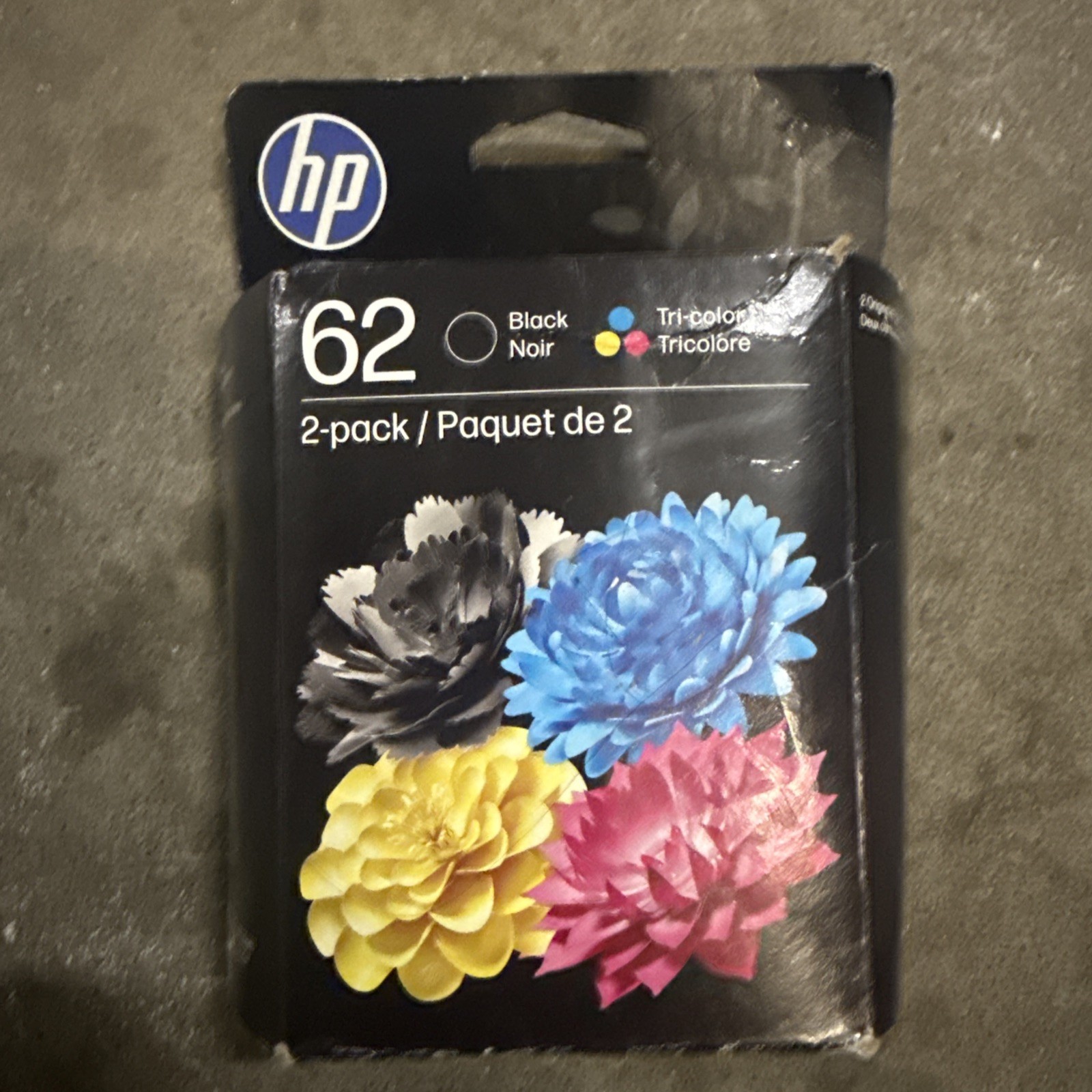 Genuine HP 62 Black & Tri-Color Ink Cartridges N9H64FN Dated 11/2027+ New D