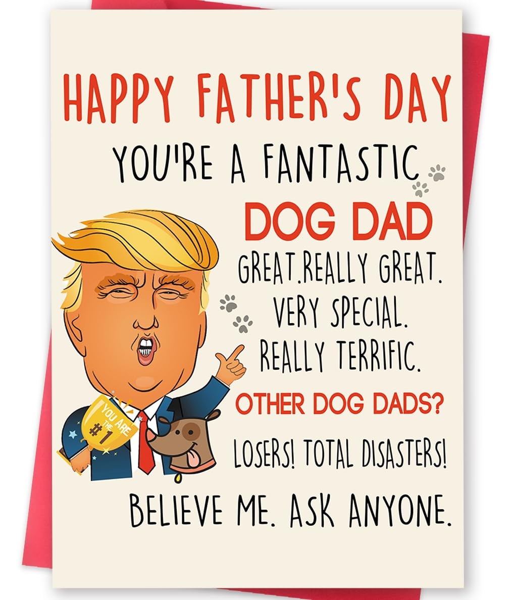 Funny Dog Dad Fathers Day Card Gifts for Men Him Missonemi treats chews natural