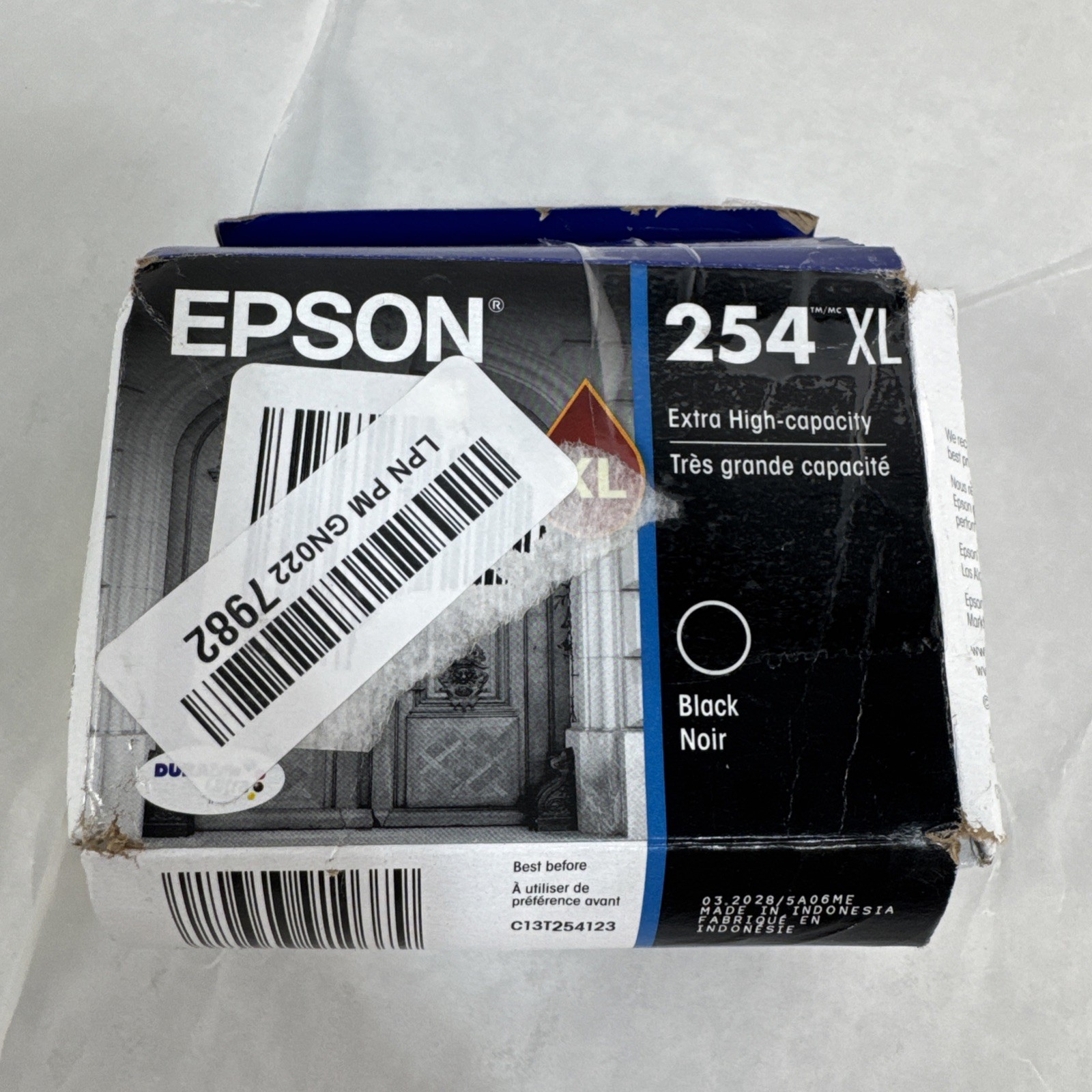 Genuine Epson 254XL Black Ink WorkForce WF-7610 WF-7620 WP-7110 New 03/2028