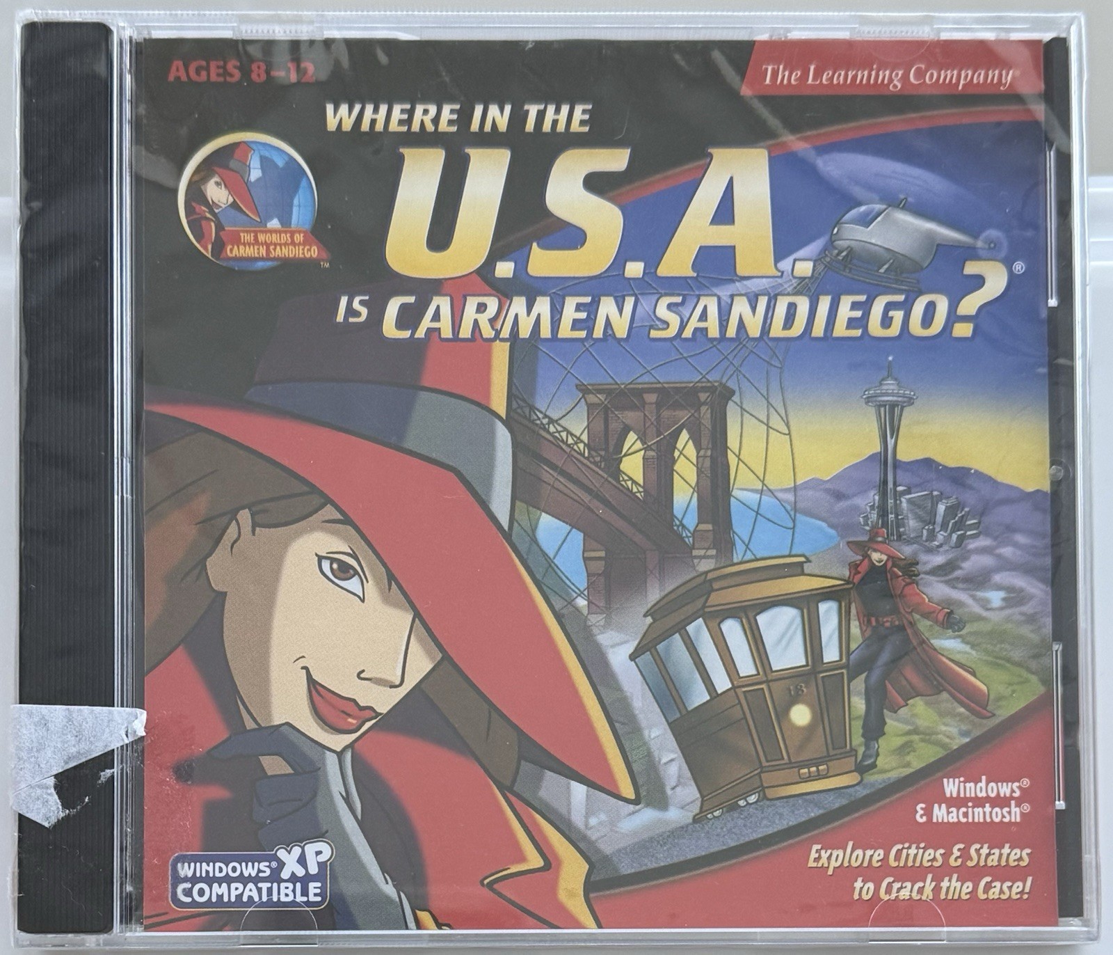 Broderbund Where in the USA is Carmen SanDiego? V3.53 for PC, Mac - New, Sealed