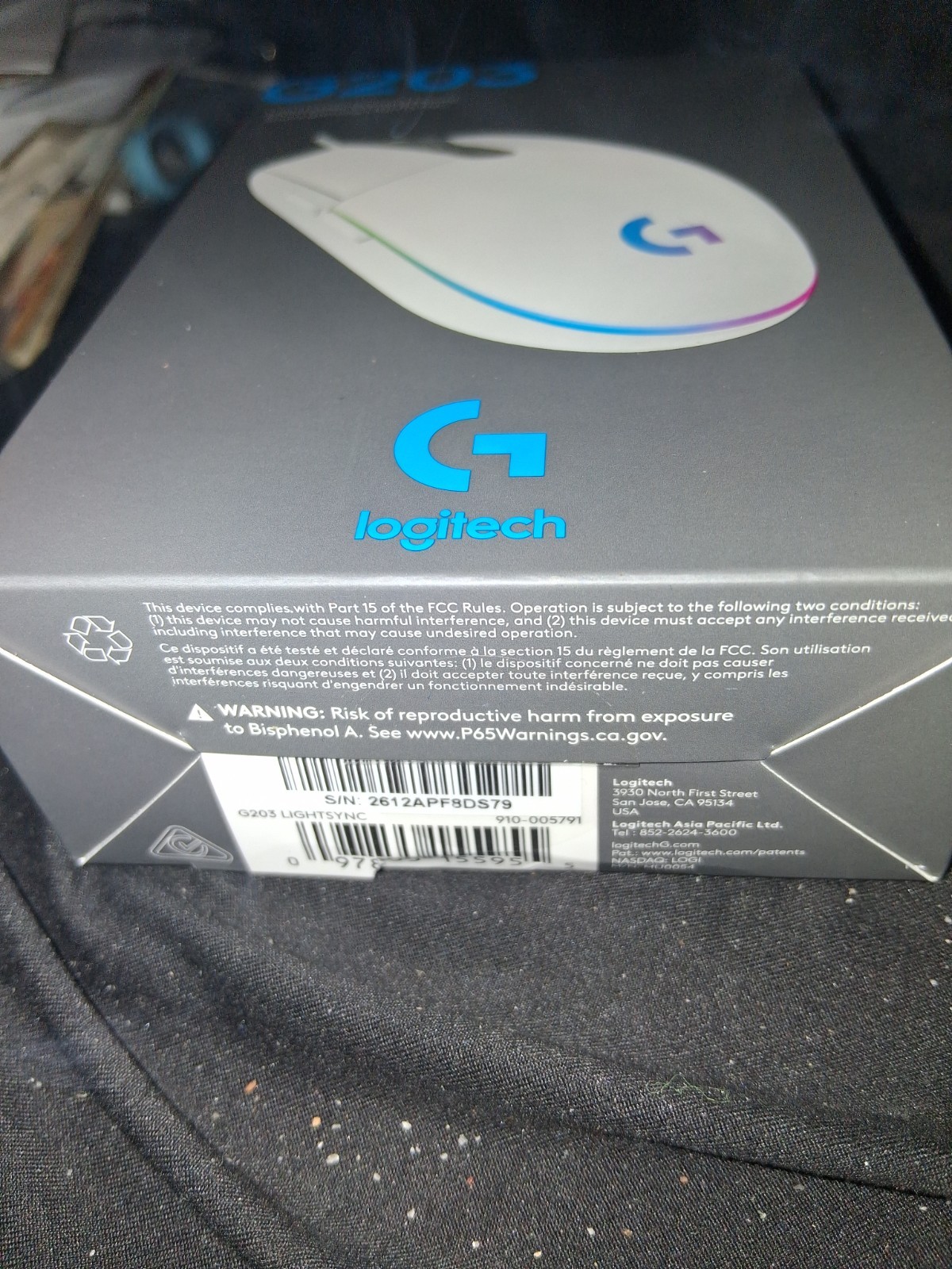 New Logitech G203 LIGHTSYNC Wired Gaming Mouse 910-005791