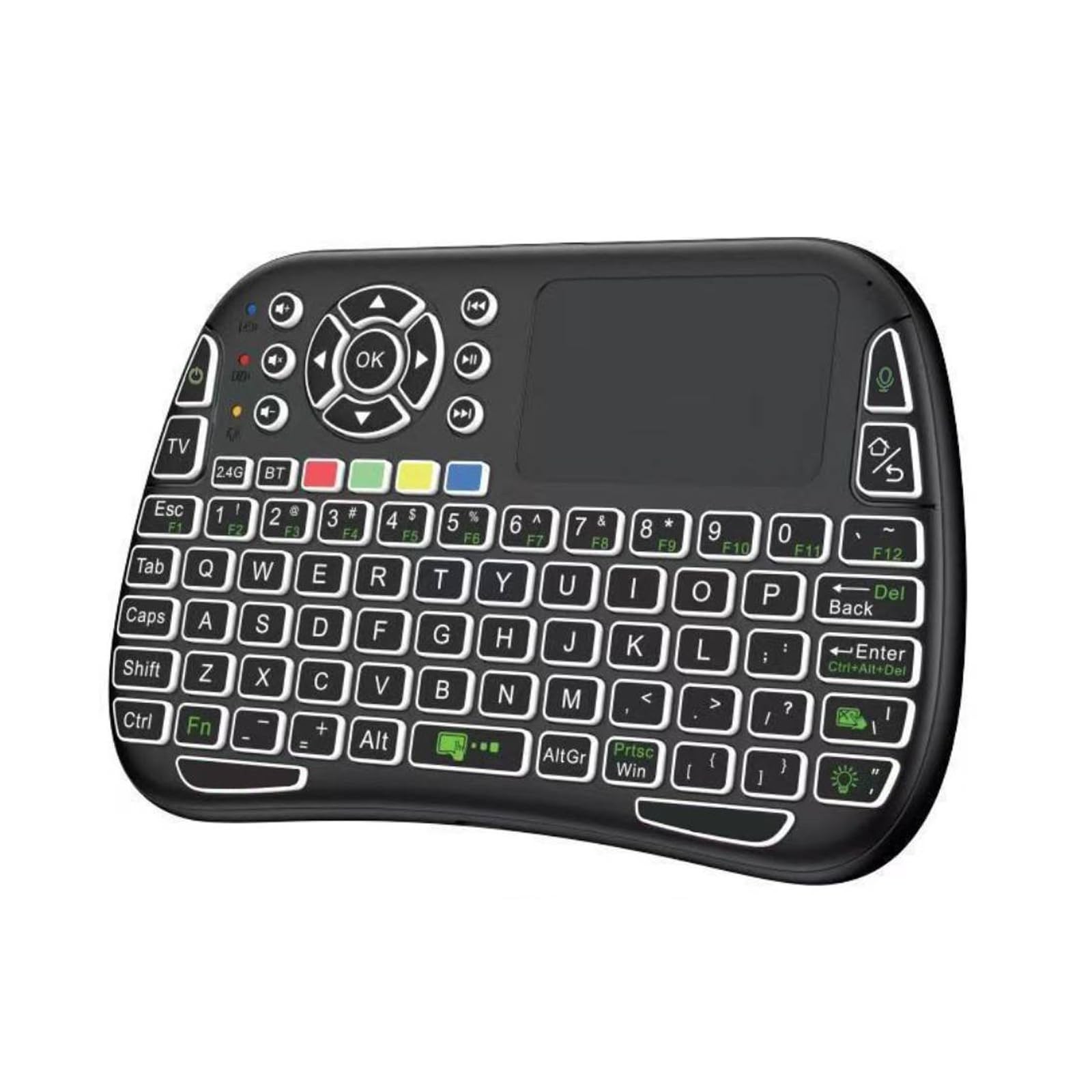 Mini Wireless Keyboard with Touchpad, Dual 2.4G & Bluetooth for PC, Mac