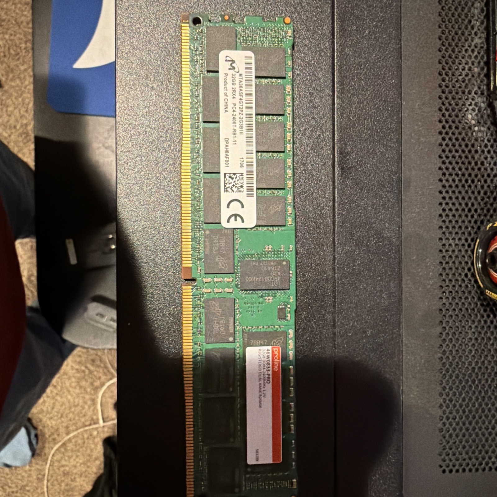 Micron 32GB DDR4 2400MHz PC4-2400T ECC Reg RDIMM Server RAM