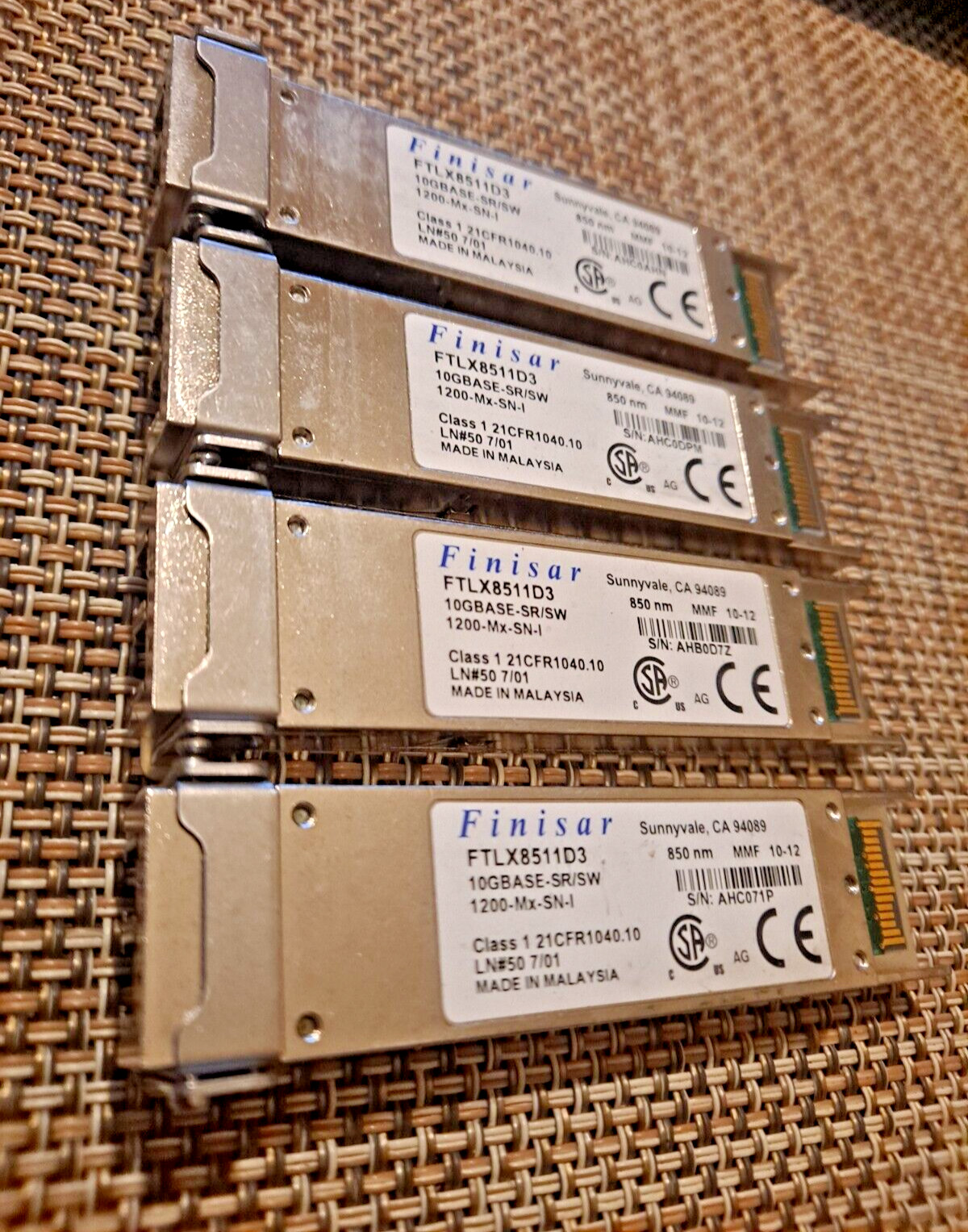 FINISAR FTLX8511D3 10GBASE-SR/SW 1200-Mx-SN-I 850nm XFP