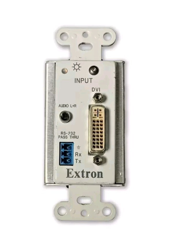 Extron DVI 201 AD Input Output RX TX RJ-45 Audio Connector RS-232 Wall Outlet
