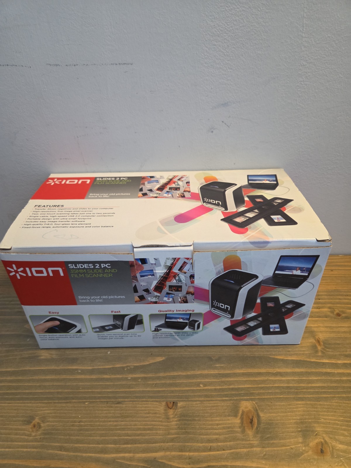 ION Slides 2 PC Scanner 35mm Slide and Film Brand New In Box