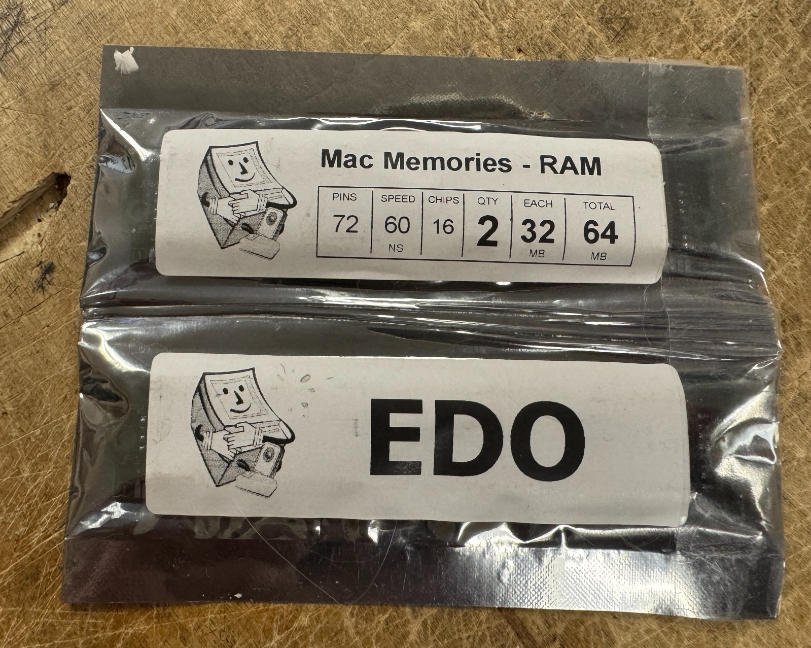 Mac Memories 64MB EDO 72-pin RAM NEW OLD STOCK