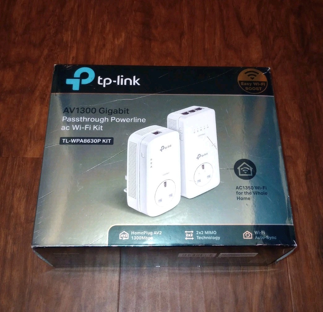 TP-LINK TL-WPA8630P KIT AV1300 Gigabit Wi‑Fi Passthrough Powerline 2-Pack