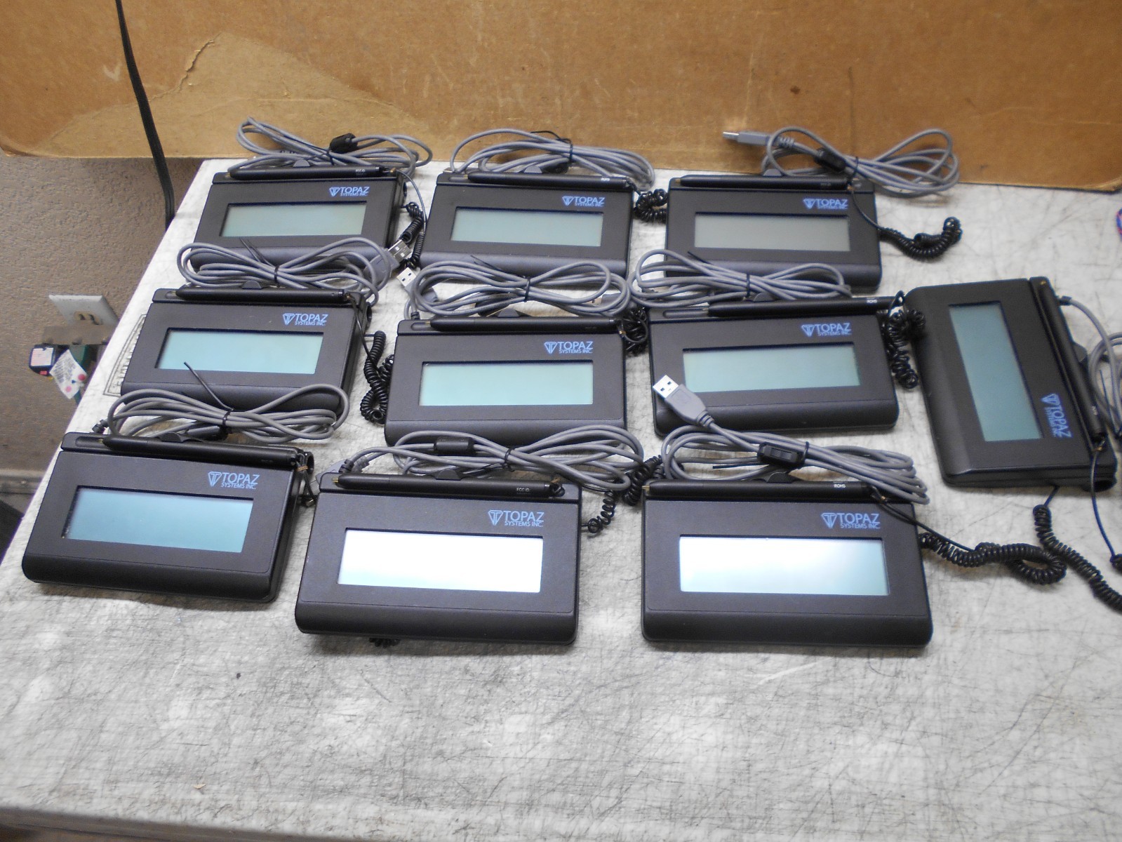 Qty 10 topaz T-LBK462-HSB-R Digital Signature tablets USB FOR PARTS/REPAIR