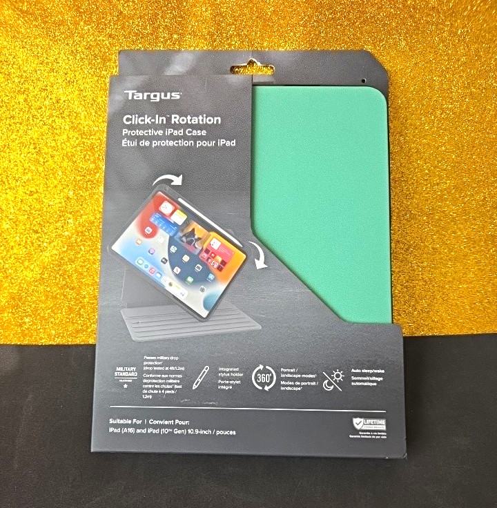 Targus Click-In Rotation Protective Case for Apple iPad 10th Gen 10.9 Green