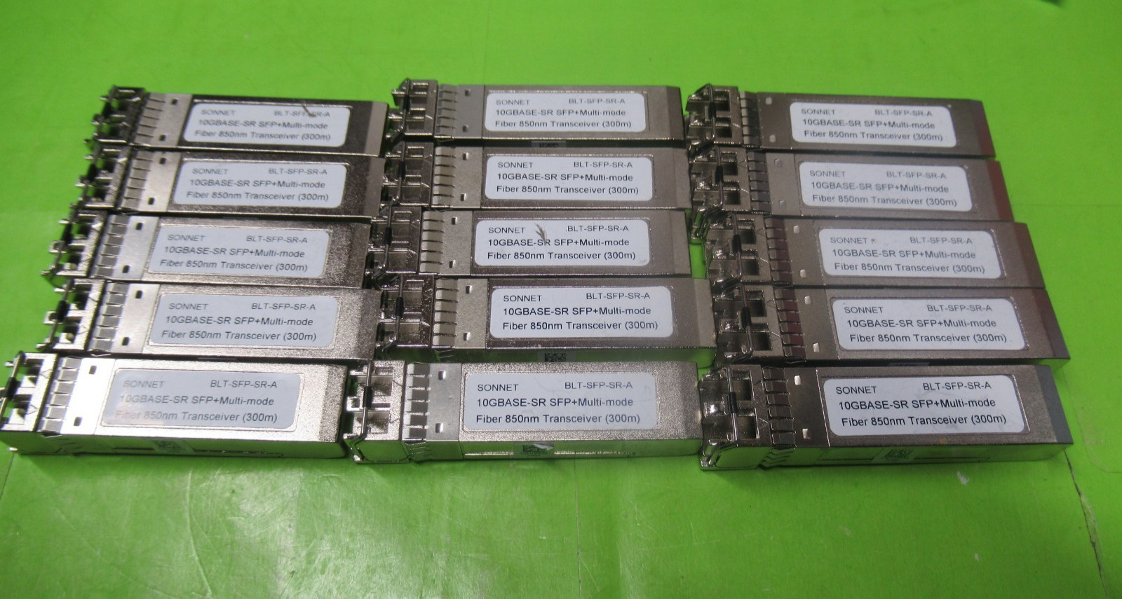 Lot of 15 Sonnet 10Gb SFP Transceiver Modules Up To 10Gbps BLT-SFP-SR-A