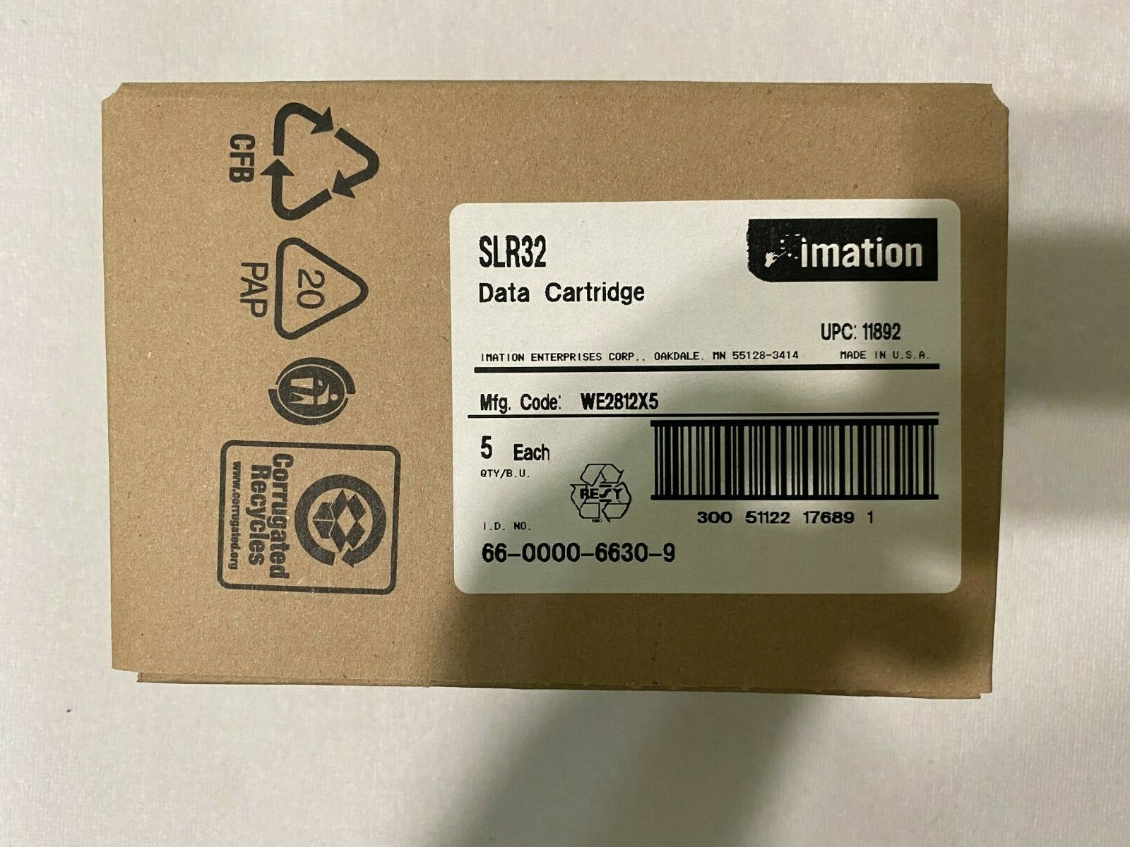 Imation SLR32 16/32GB NEW (5-Pack) Data Tape Cartridges #11892 - Fast shipping.
