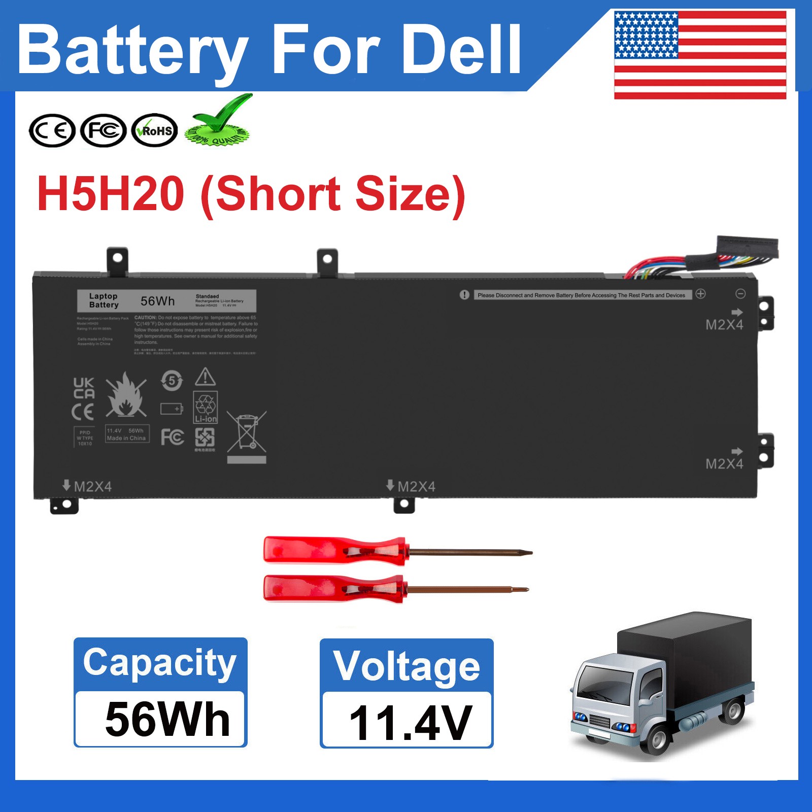 ✅Battery for Dell Precision 5510 5520 5530 5540 XPS 15 9560 9550 9570 H5H20 NEW