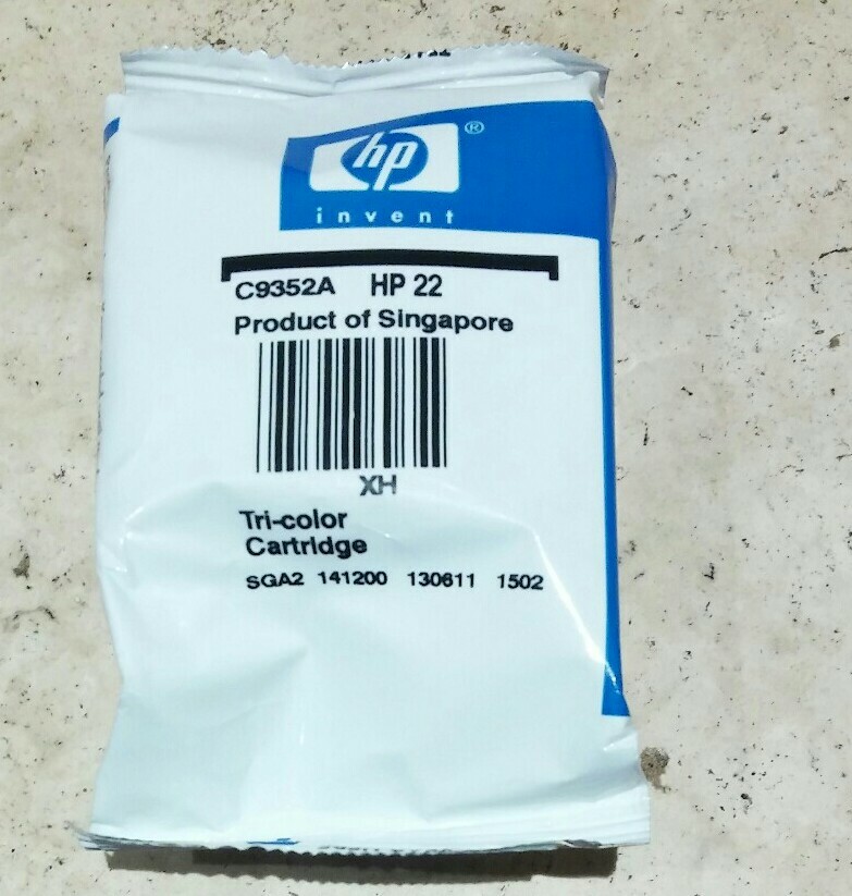 HP 22 C9352A TriColor Ink Cartridge Expired
