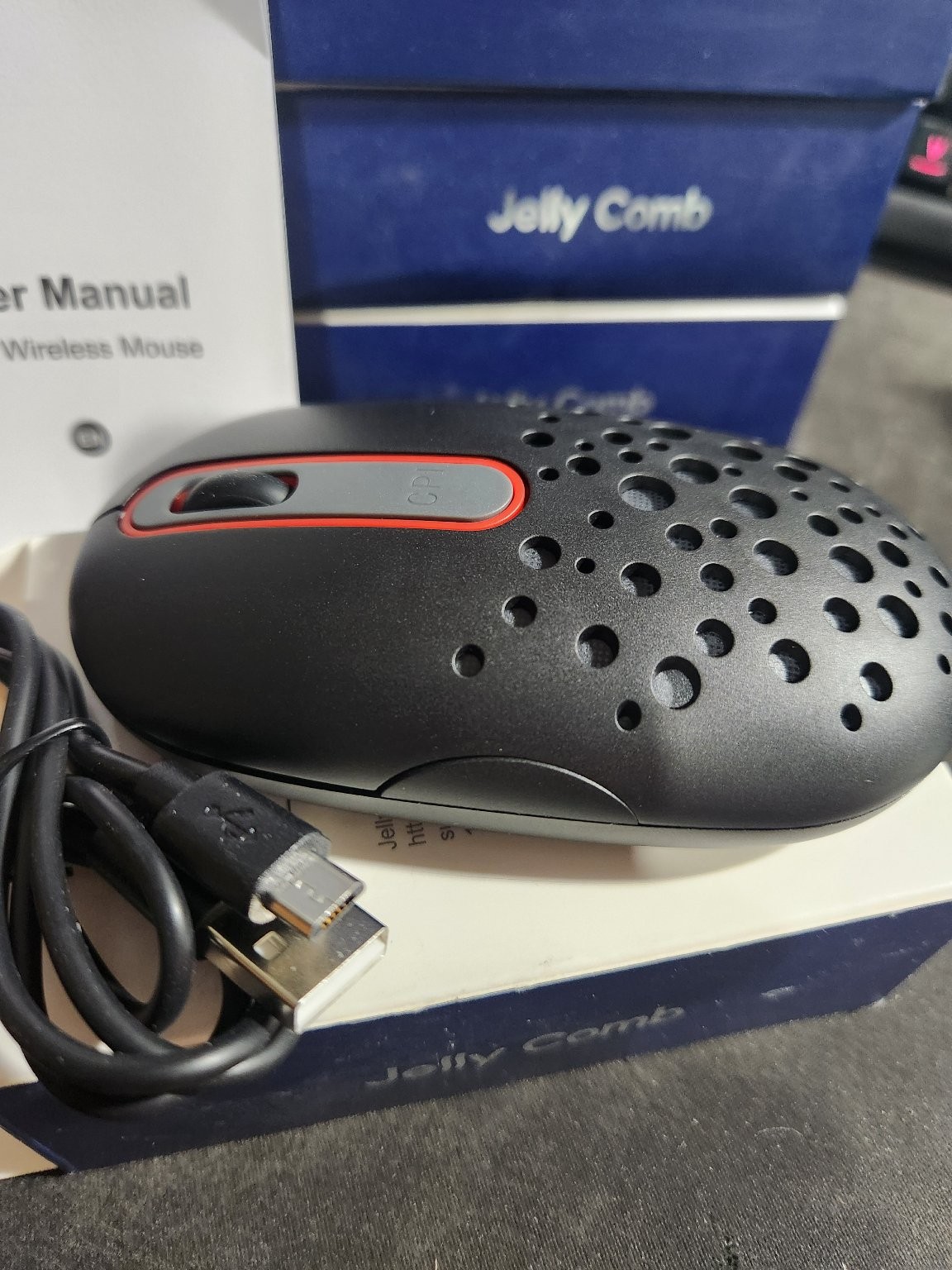 Jelly Comb IWG-DDS01 Wireless Mouse Quality 2.4G Backlit LED Black Comfortable