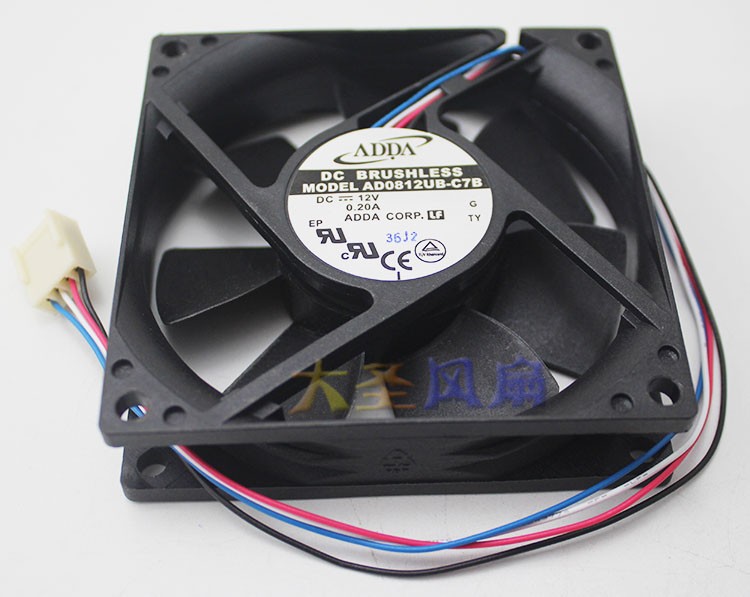8CM Axial Cooling Fan 80 * 80 * 20mm For ADDA AD0812UB-C7B 12V 0.20A