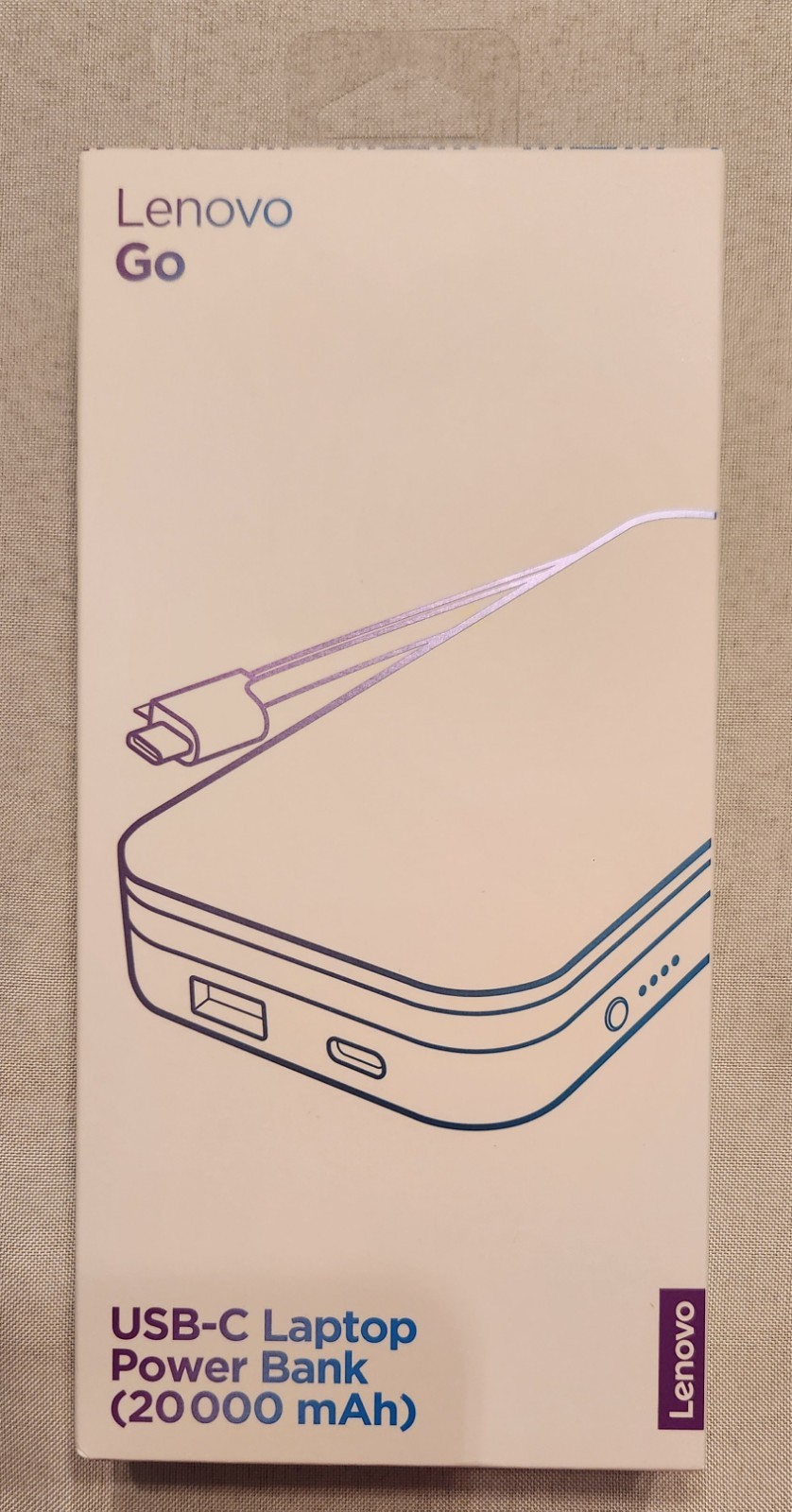 Lenovo Go USB-C Laptop Power Bank (20000 mAh) Output 65W Mod. PBLG2W